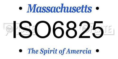 ISO6825 Massachusetts License Plate