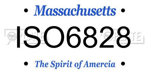 ISO6828 Massachusetts License Plate