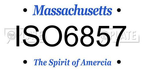 ISO6857 Massachusetts License Plate