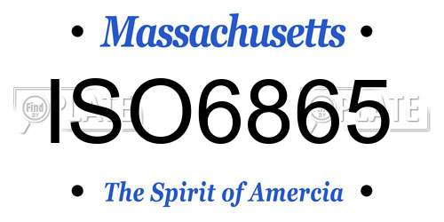 ISO6865 Massachusetts License Plate