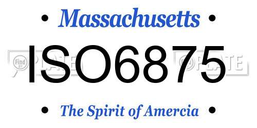ISO6875 Massachusetts License Plate