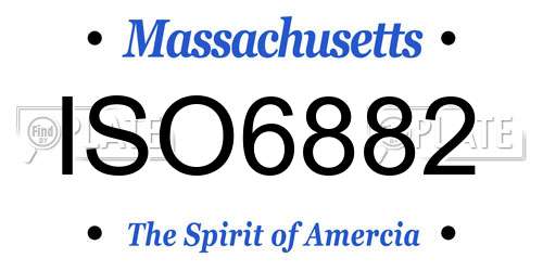 ISO6882 Massachusetts License Plate