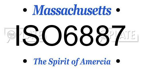 ISO6887 Massachusetts License Plate