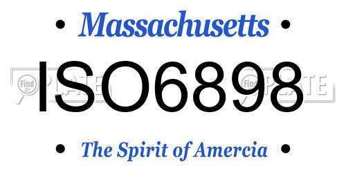 ISO6898 Massachusetts License Plate