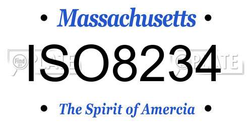 ISO8234 Massachusetts License Plate