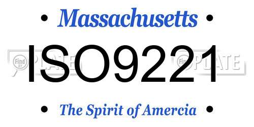 ISO9221 Massachusetts License Plate