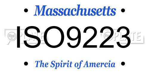 ISO9223 Massachusetts License Plate