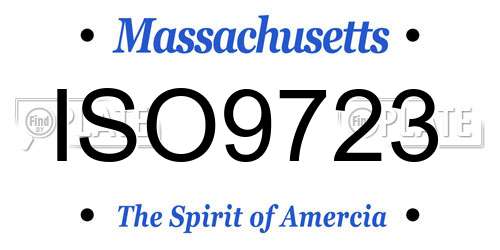 ISO9723 Massachusetts License Plate