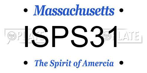 ISPS31 Massachusetts License Plate