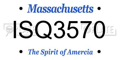 ISQ3570 Massachusetts License Plate