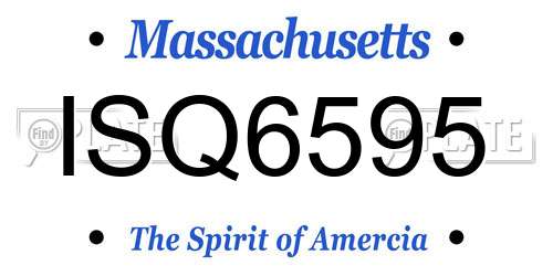 ISQ6595 Massachusetts License Plate