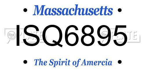 ISQ6895 Massachusetts License Plate