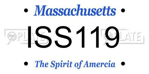 ISS119 Massachusetts License Plate