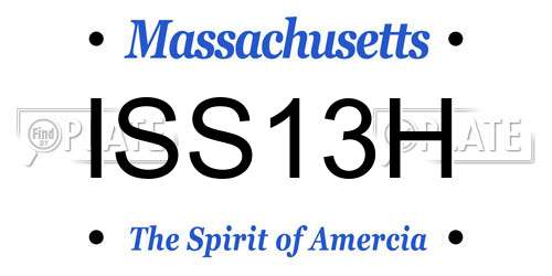 ISS13H Massachusetts License Plate