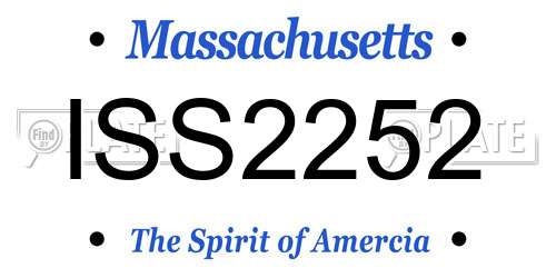 ISS2252 Massachusetts License Plate