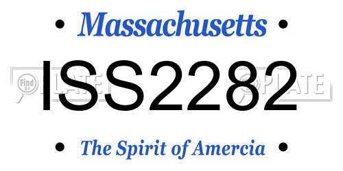 ISS2282 Massachusetts License Plate
