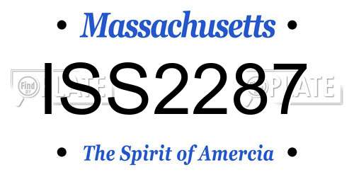 ISS2287 Massachusetts License Plate
