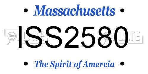 ISS2580 Massachusetts License Plate