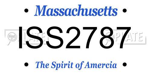 ISS2787 Massachusetts License Plate