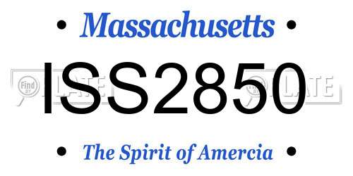 ISS2850 Massachusetts License Plate