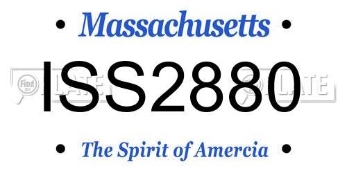 ISS2880 Massachusetts License Plate
