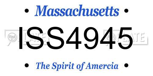ISS4945 Massachusetts License Plate