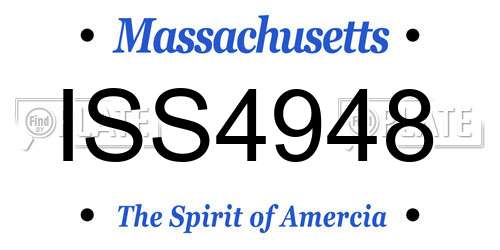 ISS4948 Massachusetts License Plate