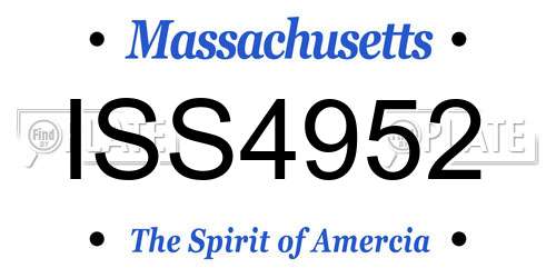ISS4952 Massachusetts License Plate