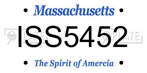 ISS5452 Massachusetts License Plate