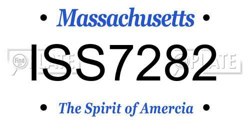 ISS7282 Massachusetts License Plate