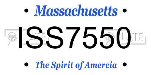 ISS7550 Massachusetts License Plate