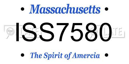 ISS7580 Massachusetts License Plate