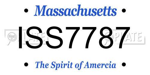 ISS7787 Massachusetts License Plate
