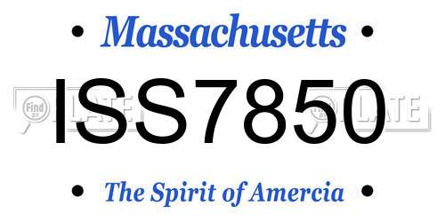 ISS7850 Massachusetts License Plate