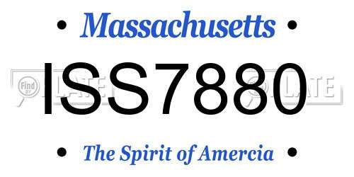 ISS7880 Massachusetts License Plate