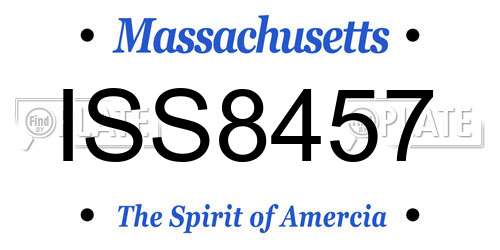 ISS8457 Massachusetts License Plate