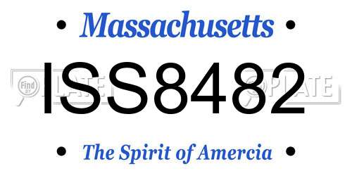 ISS8482 Massachusetts License Plate