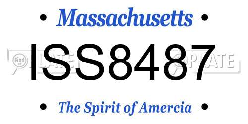 ISS8487 Massachusetts License Plate