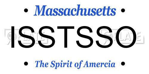 ISSTSSO Massachusetts License Plate