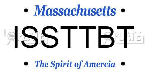 ISSTTBT Massachusetts License Plate