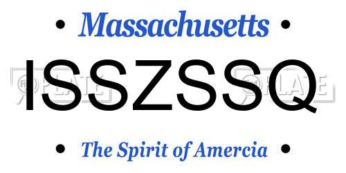 ISSZSSQ Massachusetts License Plate