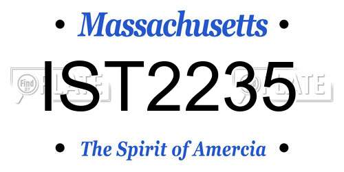 IST2235 Massachusetts License Plate