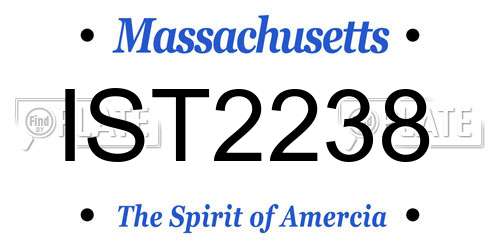 IST2238 Massachusetts License Plate