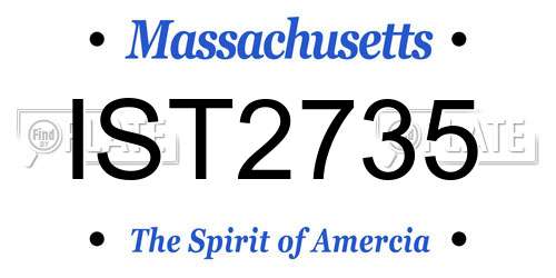 IST2735 Massachusetts License Plate