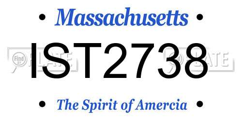 IST2738 Massachusetts License Plate