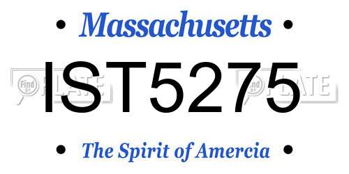 IST5275 Massachusetts License Plate