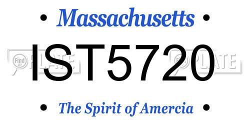 IST5720 Massachusetts License Plate