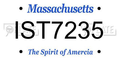 IST7235 Massachusetts License Plate