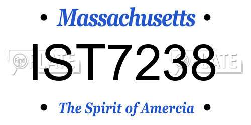 IST7238 Massachusetts License Plate