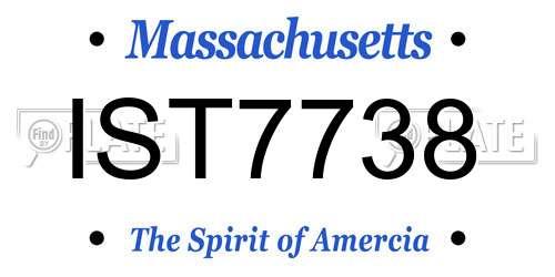IST7738 Massachusetts License Plate